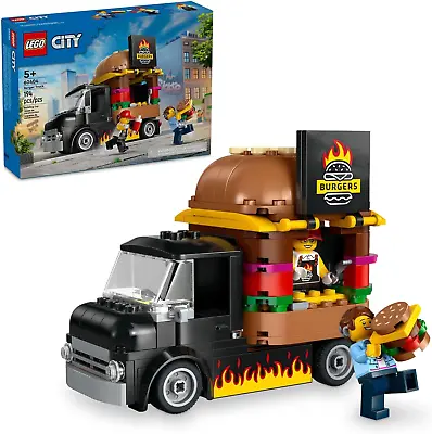 LEGO City 60404 Burger Truck Toy Building Set Fun Gift For Kids Ages 5 Plus Bu • $25.12