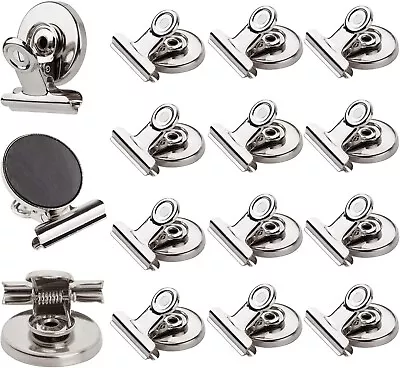Magnetic Clips 12pcs Heavy Duty Refrigerator Magnet ClipsFridge Magnets Strong • $11.55