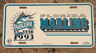 Florida Marlins License Plate Car Tag Inaugural Year 1993 • $9.95