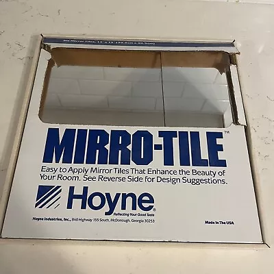 VTG Hoyne 70'S MIRROR TILE 12 X 12 Wall Decor 5 New Tiles 1 Half Tile Mcm Retro • $18.75