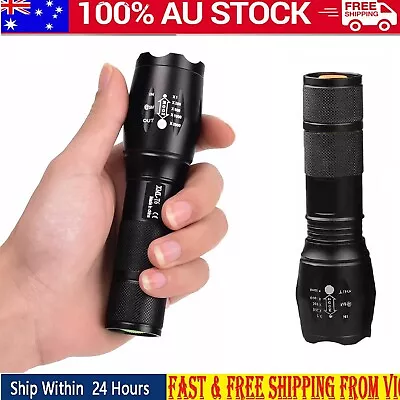 1000LM Flashlight XML T6 Tactical Zoom LED Torch Light 18650/AAA Battery • $15.99