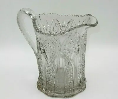 Vintage Period Cut Glass Water Pitcher Jug • $34.99