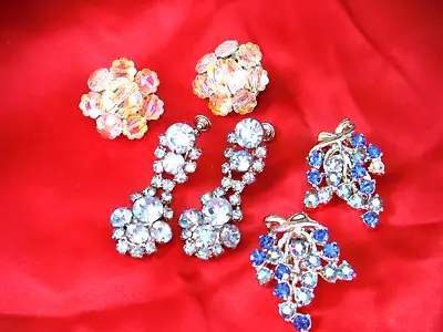 Vintage Costume Jewelry Earring Lot BSK • $22
