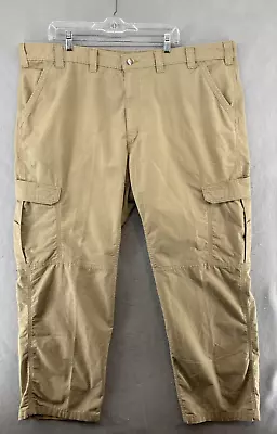 Carhartt Mens Cargo Pants 46x30 Khaki Rip Stop Force Relaxed Fit Work Pant • $19.99