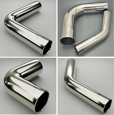 £14.55 • Buy Polished Stainless Steel Exhaust Bends Tube Elbows 45 90 Degree 12.7mm To 101mm
