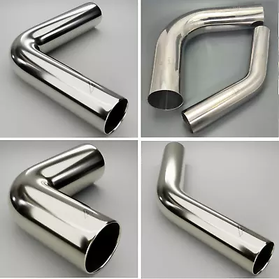 £14.55 • Buy Polished Stainless Steel Exhaust Bends Tube Elbows 45 90 Degree 12.7mm To 101mm