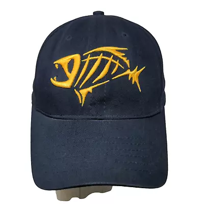 G. Loomis Men's Strapback Hat Blue Embroidered Skeleton Fish Logo • $20