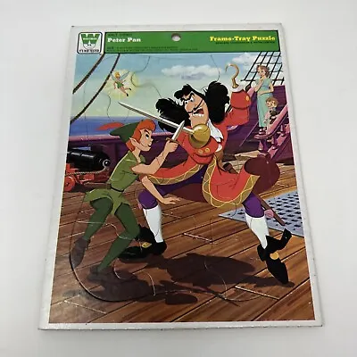 Whitman Walt Disney PETER PAN Frame Puzzle 4522A Capt Hook Tinkerbell Vintage • $5.99