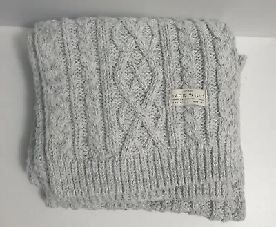 Jack Wills Ladies Grey Knitted Scarf Superior • £11.51