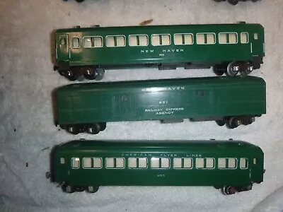 American Flyer 651 655.650 Green New Haven Passenger Cars (Set Of 3) VG • $49.99