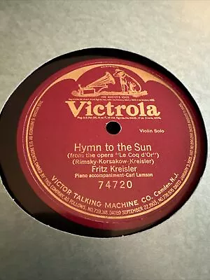 Lot Of 8 FRITZ KREISLER - 12” 78 RPM Records On Victrola & Victor - Violin • $25