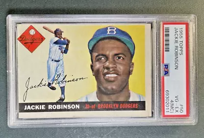 1955 Topps Jackie Robinson #50 VG - EX 4(MC) PSA 69302011 Brooklyn Dodgers • $975