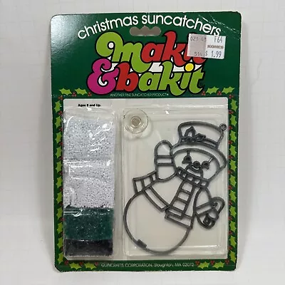 NEW Vintage Makit & Bakit Christmas Stained Glass Suncatchers Quincraft • $12.99