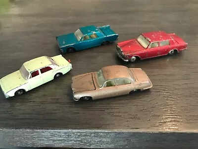 Vintage Lesney Matchbox England 4 Car Lincoln Ford Corsair Jaguar Rolls Royce • $8.95