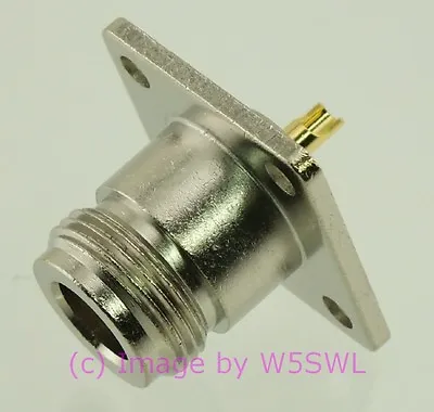 N Female Coax Connector Chassis 4 Hole Panel Mount By W5SWL • $4.35