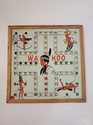 Vintage Wa-Hoo Indian Princess Checkers Wooden Board Only By Creative Ideas • $79.99