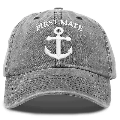 DALIX First Mate Hat Sailing Baseball Cap Sailor Gift Men Women Vintage • $19.95