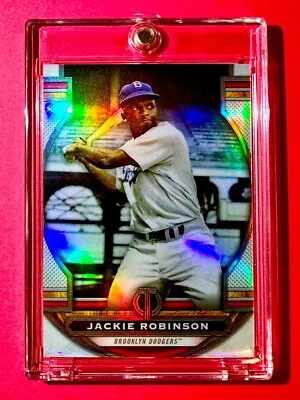 Jackie Robinson RARE TOPPS TRIBUTE SILVER REFRACTOR BROOKLYN DODGERS INVESTMENT! • $32.99