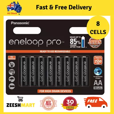 Panasonic Eneloop Pro - AA NiMH Rechargeable Batteries X 8 - Made In JAPAN • $64.99