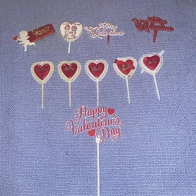 Vintage Some Hong Kong Valentine's Day Cake & Cupcake Toppers/Picks 10 Piece • $14