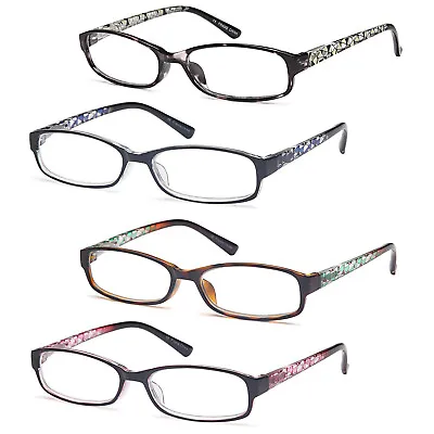 $13.99 • Buy Gamma Ray Women's Reading Glasses 4 Pair Ladies Fashion Readers For Women 5.00x