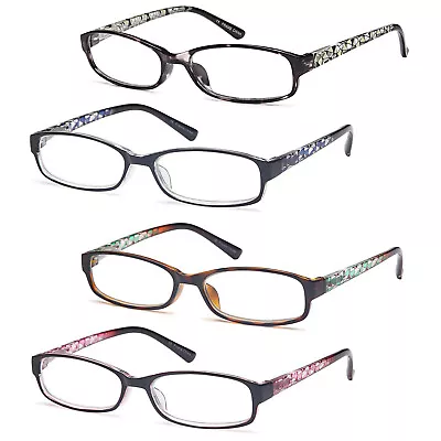 $13.99 • Buy Gamma Ray Women's Reading Glasses 4 Pair Ladies Fashion Readers For Women 5.00x