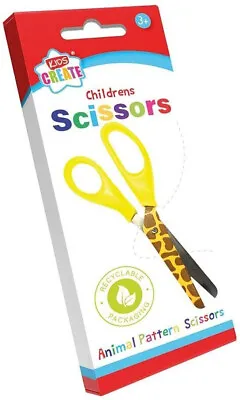 1 X Animal Printed Scissors Arts Crafts Assorted Colour School Projects DIY Kids • £4.95