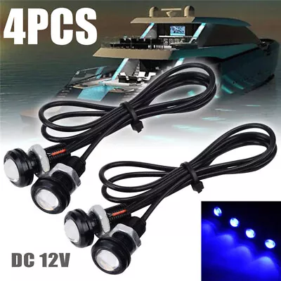 4Pcs 12V LED Spot Eagle Eye Camper Van Caravan For Boat Motorhome Light Blue UK • £4.99