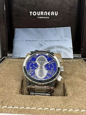 TOURNEAU GOTHAM LAPIS DIAMANTE CHRONOGRAPH LIMITED EDITION SS #24 Of 99! • $3250