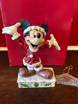 Jim Shore Disney Traditions Tis A Splendid Season 6002842 Mickey Mouse O • $35.99