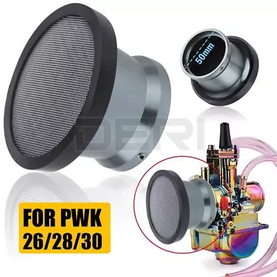 Motorcycle Air Filter Cup Velocity Stack 50mm For Carburetor PWK 24 26 28 30mm • $10.98