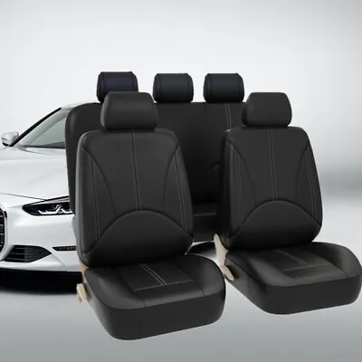 For Toyota Auto Car Seat Cover Full Set Leather 5-Seat Front Rear Protector • $27.79