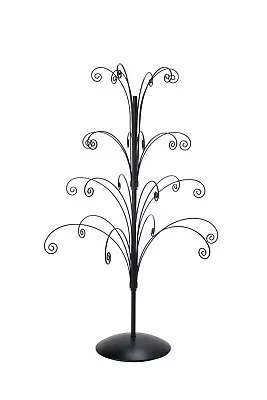 36 Inch Tall Ornament Display Tree Black Plated Holds 24 Ornaments • $49.99