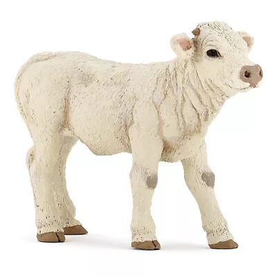 PAPO Farmyard Friends Charolais Calf Toy Figure 10 Months Or Above White (51157) • £11.99