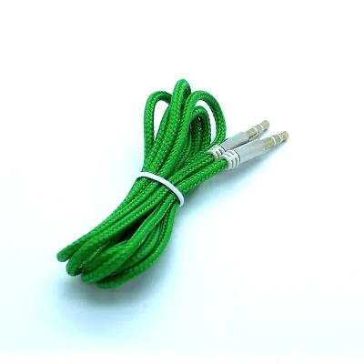 1m AUX Cable 3.5mm Jack Stereo Plug Braided Male Audio Auxiliary Lead CAR IPHONE • £2.75
