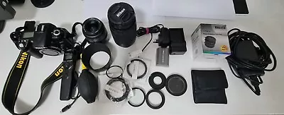 Nikon D90 Photography Kit Including 2 Lens Camera Bag Plus Many Extras • $300