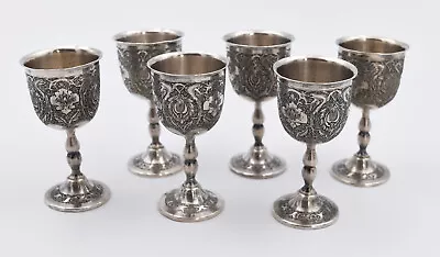 Antique Qajar Persian Islamic Solid Silver  6 Cups Goblets • $600