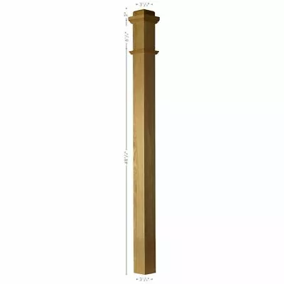 SP-4075S Solid  Red Oak Plain Box Newel Post • $138.54