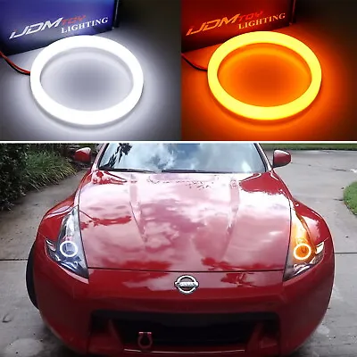 80mm White/Amber Switchback LED Halo Ring Kit For Headlight Fog Light Retrofit • $26.99