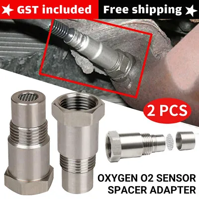 2pcs Oxygen O2 Sensor Spacer Adapter Catalytic Converter Fix Check Engine Light • $10.87