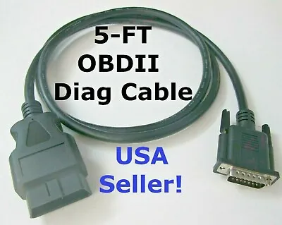 $36.79 • Buy OBDII OBD2 ALL-in-ONE Main Cable For AutoBoss Auto Boss D730 V30 Scanner - 5FT