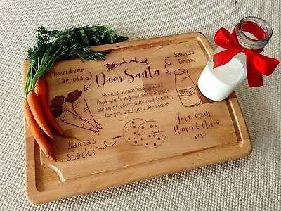 Personalised Christmas Eve Santa Treat Plate Board • $69.95