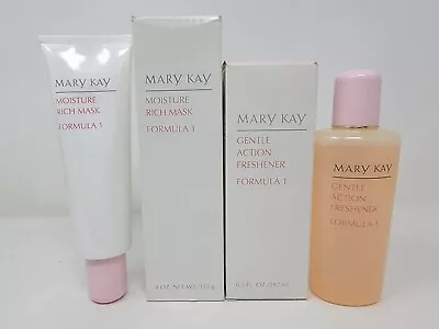 Mary Kay Formula 1 Moisture Rich Mask 1061 & Gentle Action Refresher 1063 • $39.99