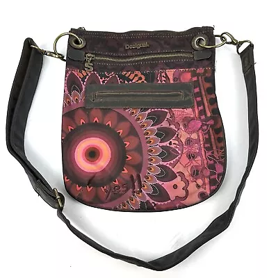 Desigual Crossbody Bag Torebka Canvas Tapestry Colorful Handbag Purse • $47.96