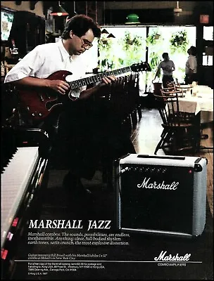 Bill Frisell 1987 Marshall Jubilee Combo Guitar Amp Ad 8 X 11 Advertisement • $4