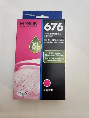 Epson 676XL Pro Magenta Ink Cartridge Genuine Original OEM New Sealed 8/2024 • $18.99