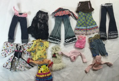 $39 • Buy Vintage Bratz Dolls Clothing Lot Incl. Tokyo A Go Go Pants, Shirts, Skirt & Xtra