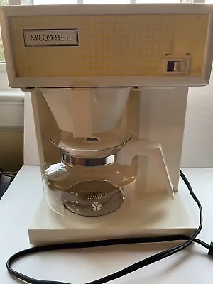 Vintage MR. COFFEE II Yellow And White Original 8 Cup Pot Model CB-500 Works! • $45