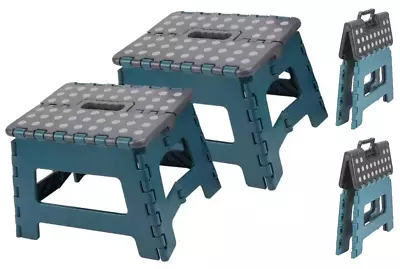 8.5  Foldable Step Stool Anti-Slip Rubber Dot 2-Pack Plastic Folding Step Stool • $14.62