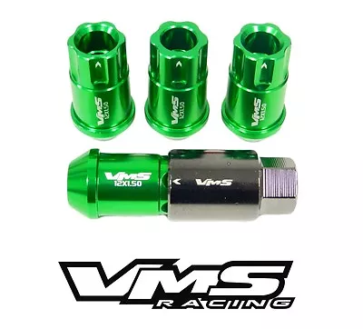 16pc Vms Racing Chevy Corvette C4 C5 C6 12x1.5mm Aluminum Lock Lug Nut Set Green • $49.95